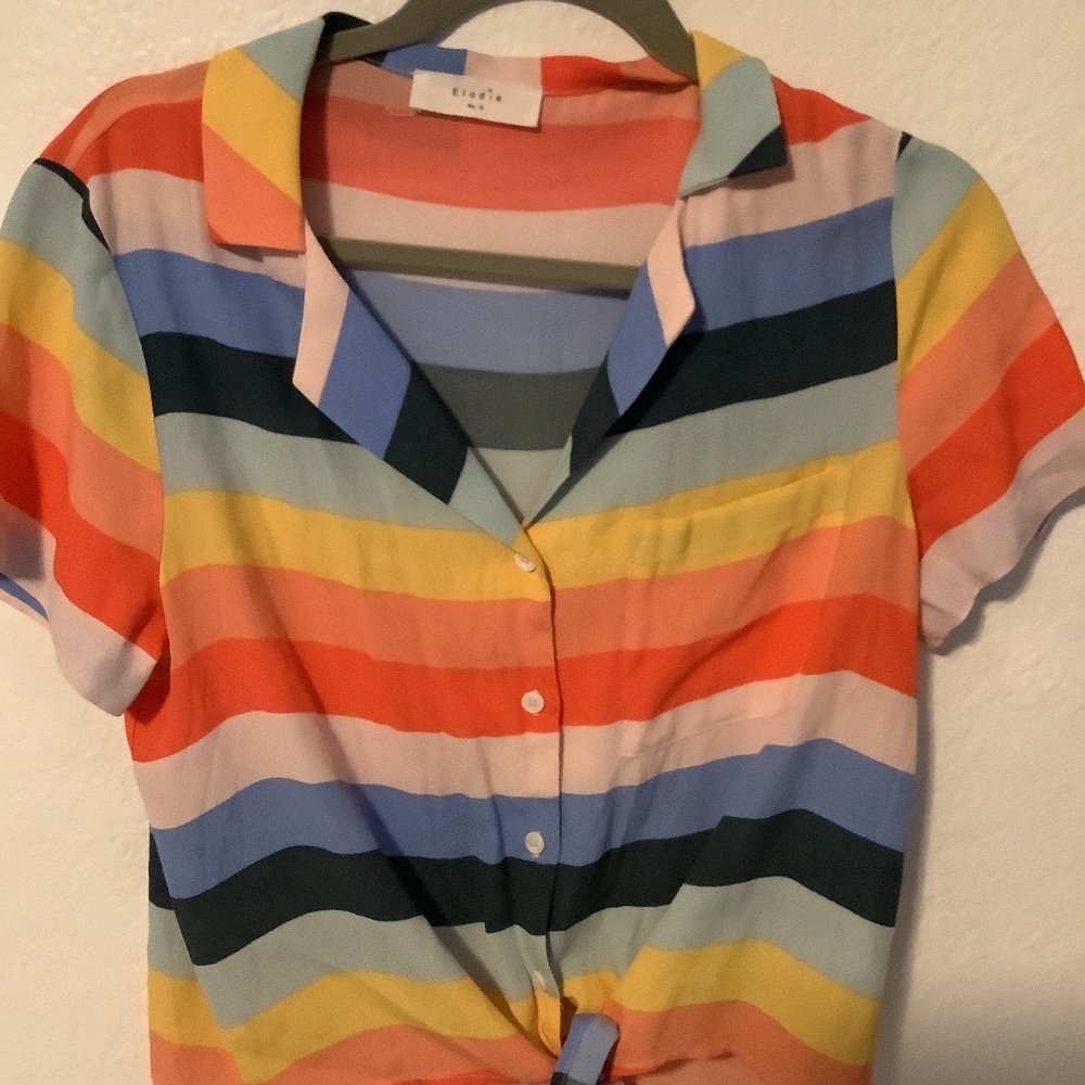 Rainbow colored blouse